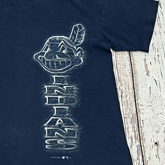 Vintage 90s Cleveland Indians MLB Baseball Sports Crewneck 1990s Tshirt - Picture 2 of 6